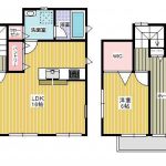 LDKは16帖♪ 玄関にはシューズクローク、各居室にも収納があります♪(間取)